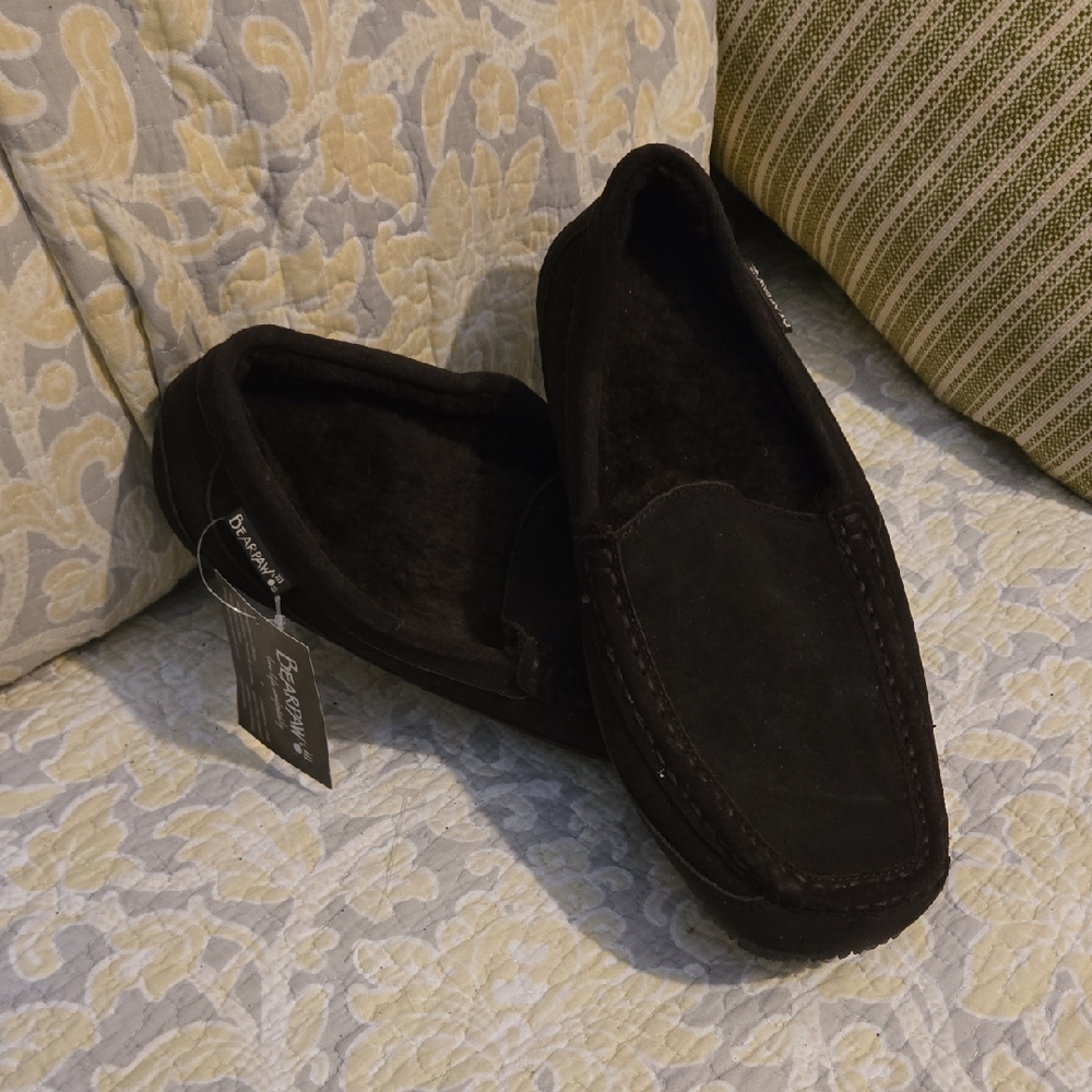 BearPaw Men's Dark Suede Loafers